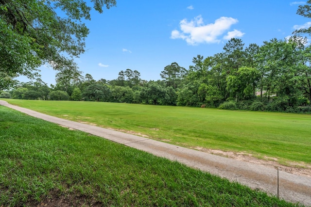 111 Mesa Ct, Conroe, TX 77304 - view of grassy yard featuring view of golf course and view of wooded area