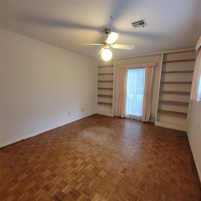 5227 Imogene St, Houston, TX 77096 - spare room featuring baseboards and ceiling fan