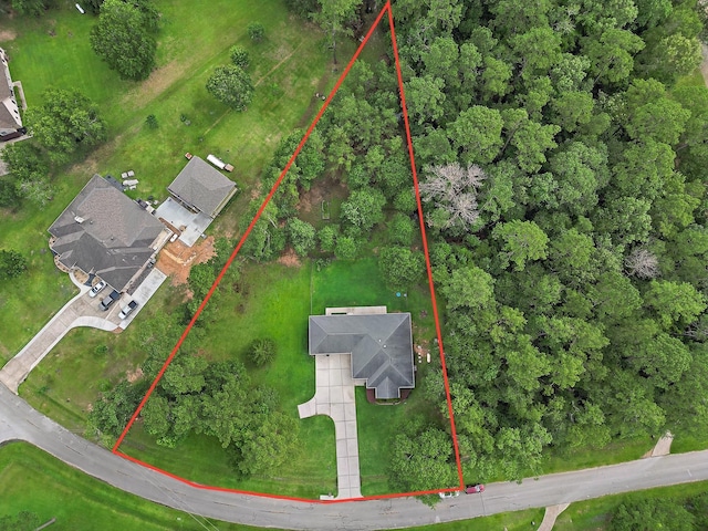 27535 Golf View Ln, Huffman, TX 77336 - aerial overview of property's location with property boundaries highlighted