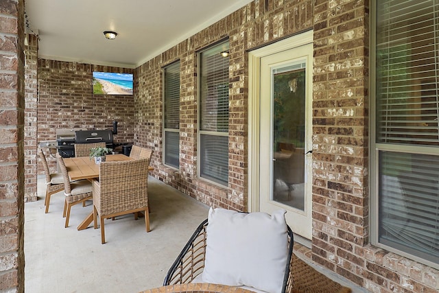 27535 Golf View Ln, Huffman, TX 77336 - view of patio / terrace with outdoor dining area and area for grilling
