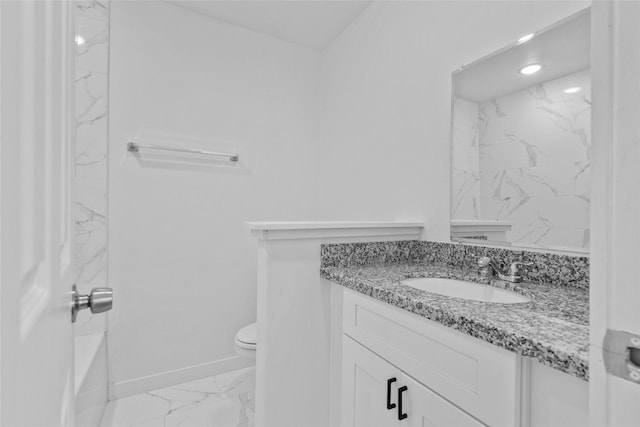 7613 Shotwell St, Houston, TX 77016 - bathroom featuring marble look tile flooring and vanity