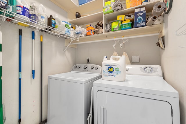 25807 Oakridge Forest Ln, Spring, TX 77386 - washroom featuring independent washer and dryer