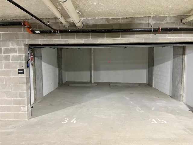 2323 San Felipe St N Unit 901, Houston, TX 77005 - unfinished basement with concrete block wall