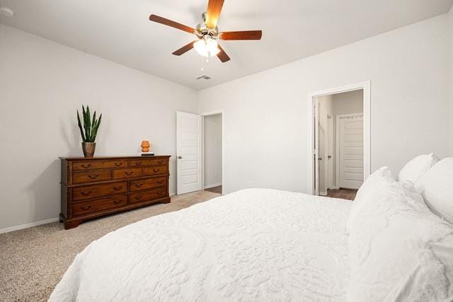 23242 Spring Genesis Ln, Katy, TX 77493 - bedroom featuring light carpet and ceiling fan