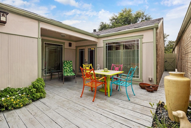 12148 Stone W Dr, Houston, TX 77035 - deck with outdoor dining area