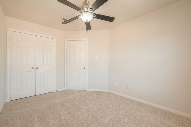 7210 Welshwood Ln, Sugar Land, TX 77479 - unfurnished bedroom with carpet flooring, a closet, and ceiling fan