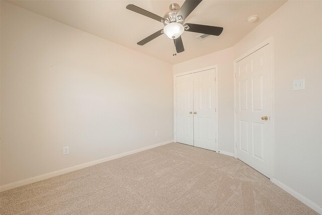 7210 Welshwood Ln, Sugar Land, TX 77479 - unfurnished bedroom with carpet floors, a closet, and ceiling fan