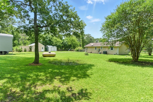 17715 Butera Rd, Magnolia, TX 77355 - view of grassy yard featuring a storage shed
