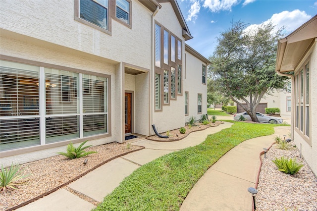 1415 Baldwin Square Ln, Houston, TX 77077 - property entrance featuring stucco siding