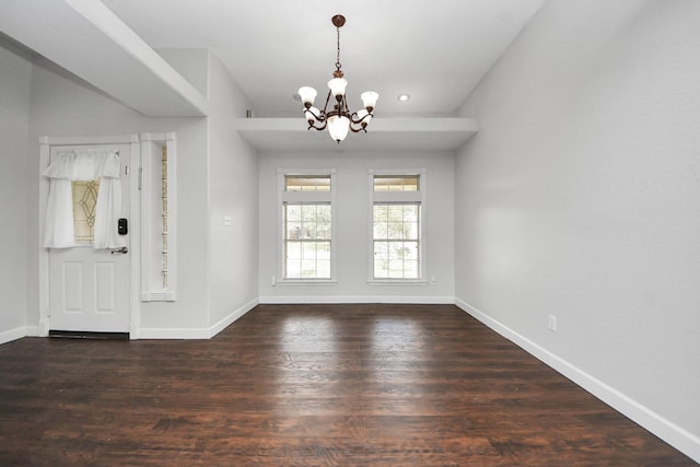204 Audubon Woods Ct, Richwood, TX 77531 - foyer entrance featuring a chandelier, wood finished floors, and recessed lighting