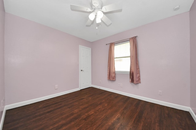 204 Audubon Woods Ct, Richwood, TX 77531 - unfurnished room featuring dark wood-style flooring, ceiling fan, and a smoke detector