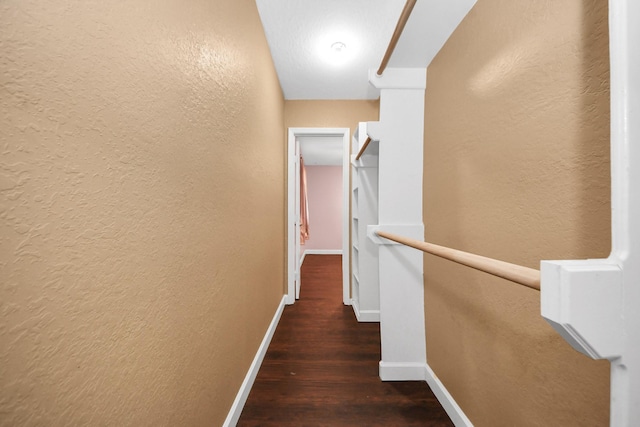 204 Audubon Woods Ct, Richwood, TX 77531 - hall with a textured wall and wood finished floors