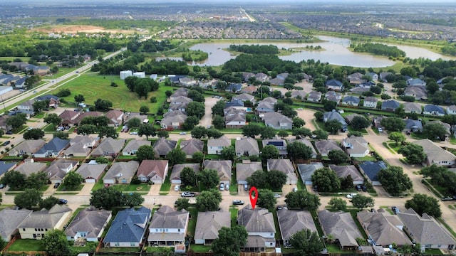 24219 Camillia Ridge Way, Katy, TX 77493 - aerial view of property's location with a large body of water and nearby suburban area