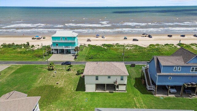 2577 Holiday Dr, Crystal Beach, TX 77650 - view from above of property featuring extended coastline