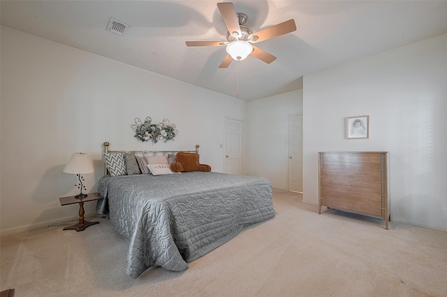 17718 Terrawren Ln, Spring, TX 77379 - bedroom with light colored carpet and a ceiling fan