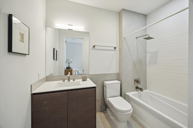2332 Wroxton Rd, Houston, TX 77005 - full bathroom featuring bathtub / shower combination, vanity, and tile patterned flooring