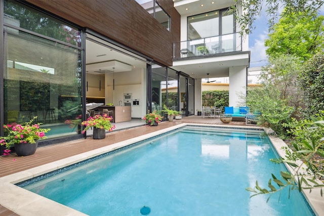 2332 Wroxton Rd, Houston, TX 77005 - swimming pool with a wooden deck