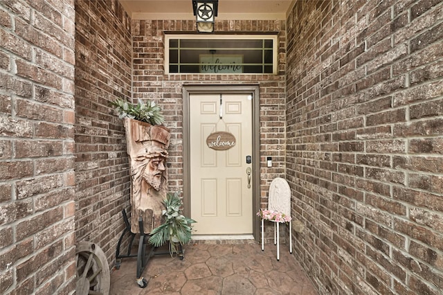 2234 Shalmar Dr, West Columbia, TX 77486 - doorway to property featuring brick siding
