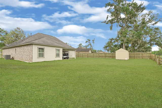 2234 Shalmar Dr, West Columbia, TX 77486 - fenced backyard with a storage unit