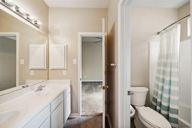 15331 Springhill Bend Ln, Cypress, TX 77429 - full bathroom featuring double vanity and shower / bath combo