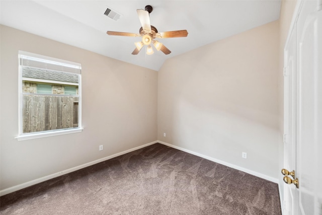 15331 Springhill Bend Ln, Cypress, TX 77429 - carpeted empty room with a ceiling fan and lofted ceiling