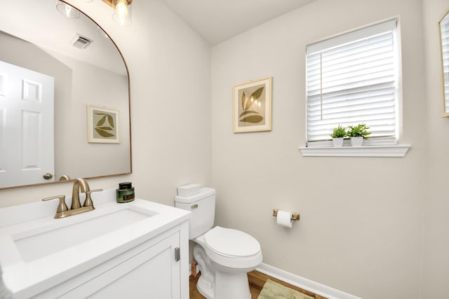 235 Cedar Elm Ln, Sugar Land, TX 77479 - half bath featuring vanity and wood finished floors