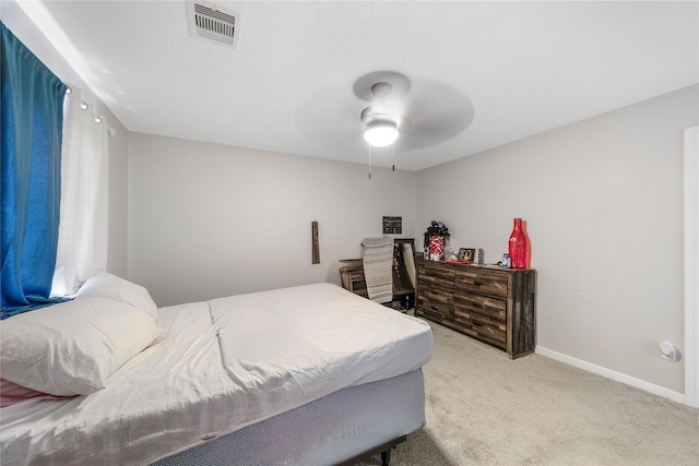 3825 Redbud Dr, La Porte, TX 77571 - bedroom featuring light carpet and ceiling fan
