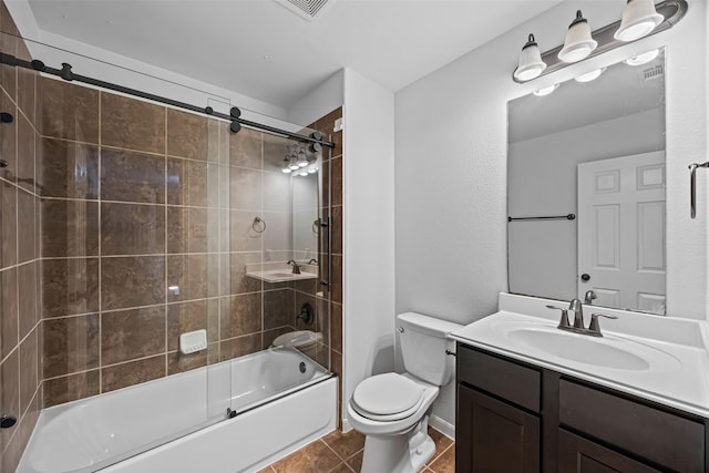9203 Sasson Blvd, Houston, TX 77044 - full bath with vanity, combined bath / shower with glass door, and tile patterned flooring