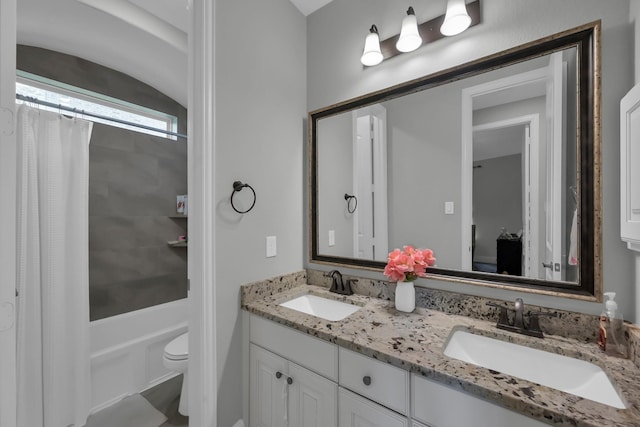 31268 New Forest Park Ln, Spring, TX 77386 - full bathroom featuring double vanity and shower / tub combo