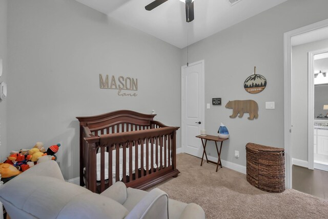 31268 New Forest Park Ln, Spring, TX 77386 - bedroom with carpet flooring and ceiling fan