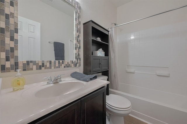 5830 Acacia Rose Ct, Richmond, TX 77407 - bathroom with vanity, shower / tub combo with curtain, and tile patterned flooring