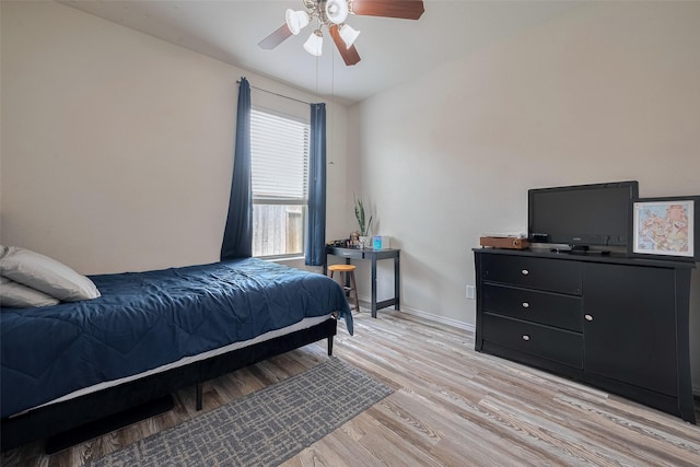 5830 Acacia Rose Ct, Richmond, TX 77407 - bedroom featuring light wood-style flooring and a ceiling fan