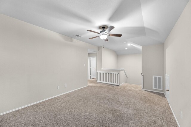 2431 Sutton Hollow Ct, Spring, TX 77373 - carpeted empty room featuring a ceiling fan and recessed lighting