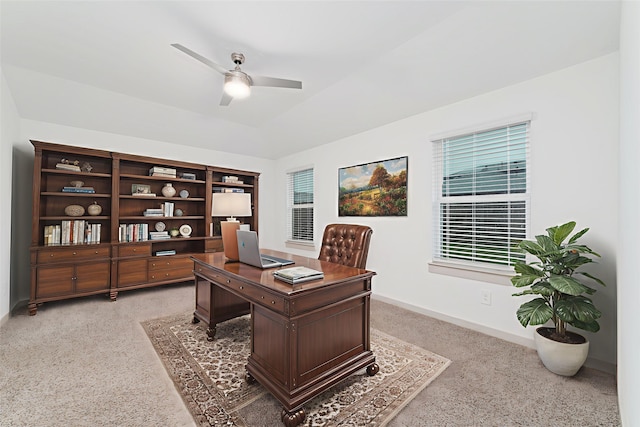 7002 Halifax Harvest Ln, Richmond, TX 77407 - office area with ceiling fan and baseboards