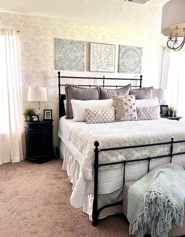 20809 Langworth Pl, Porter, TX 77365 - bedroom with wallpapered walls and carpet