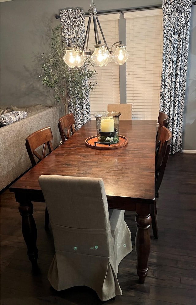 20809 Langworth Pl, Porter, TX 77365 - dining room featuring wood finished floors and a chandelier