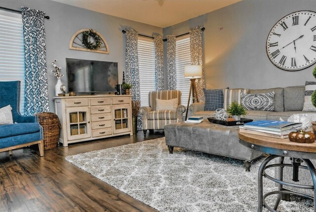 20809 Langworth Pl, Porter, TX 77365 - living room with dark wood finished floors