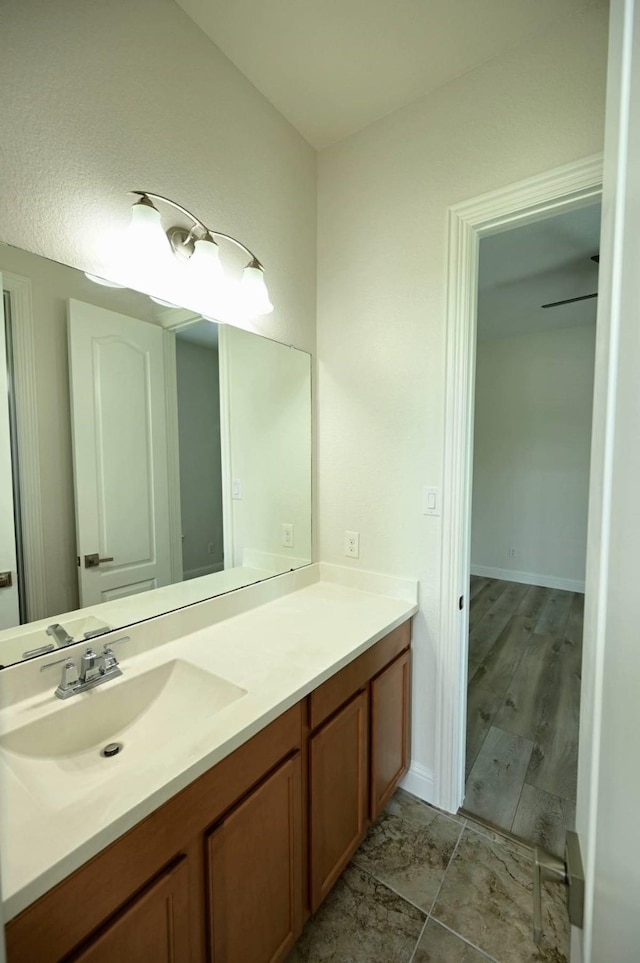 9002 Lacombe Ln, Tomball, TX 77375 - bathroom featuring vanity