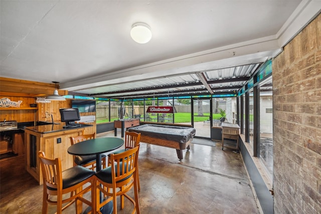 4117 Tilson Ln, Houston, TX 77080 - playroom featuring concrete flooring and billiards