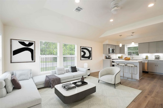 798 Fair St, Houston, TX 77088 - living room with light wood-style floors and recessed lighting