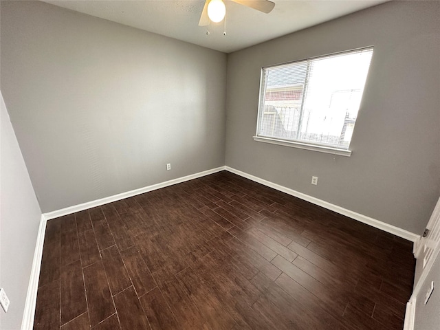 2827 Cypress Island Dr, Houston, TX 77073 - unfurnished room featuring ceiling fan and dark wood-style floors