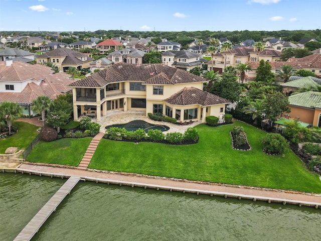 3045 S Island Dr, Seabrook, TX 77586 - aerial perspective of suburban area featuring a nearby body of water
