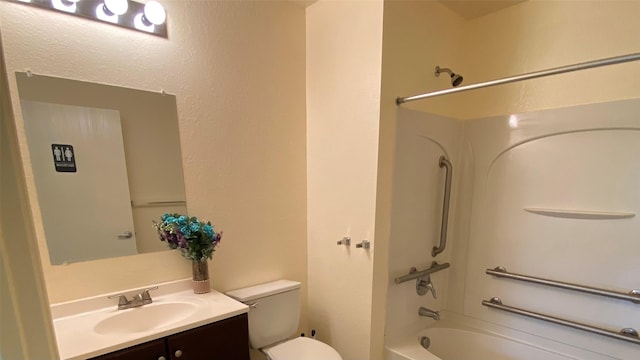 13023 Pleasant Valley Dr, Rosharon, TX 77583 - full bathroom with vanity, tub / shower combination, and a textured wall