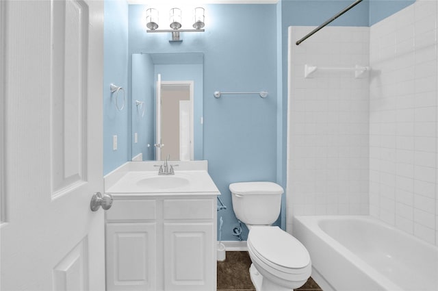 4406 Park Trail Ln, Pasadena, TX 77505 - full bath featuring vanity, bathtub / shower combination, and tile patterned flooring