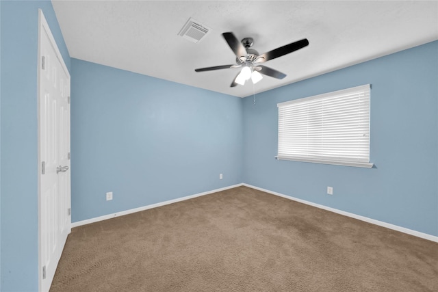 4406 Park Trail Ln, Pasadena, TX 77505 - carpeted empty room featuring ceiling fan and baseboards