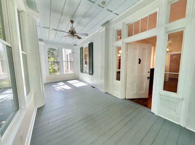 309 E Robert Toombs Ave, Washington, GA 30673 - unfurnished sunroom featuring hardwood / wood-style floors