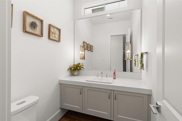 2324 Albans Rd, Houston, TX 77005 - bathroom with vanity and wood finished floors