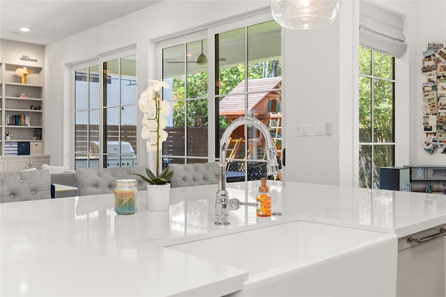 2324 Albans Rd, Houston, TX 77005 - kitchen view of a sink and recessed lighting