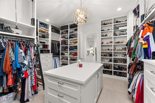 2324 Albans Rd, Houston, TX 77005 - spacious closet with light colored carpet and a chandelier