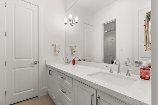 2324 Albans Rd, Houston, TX 77005 - bathroom featuring double vanity and tile patterned floors